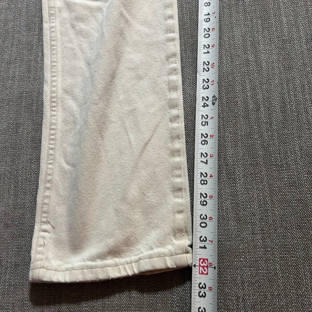 Wrangler 13MWZTN Cowboy Cut Jeans Mens 31x32 Tan Bone White Straight Leg Denim - Picture 7 of 8